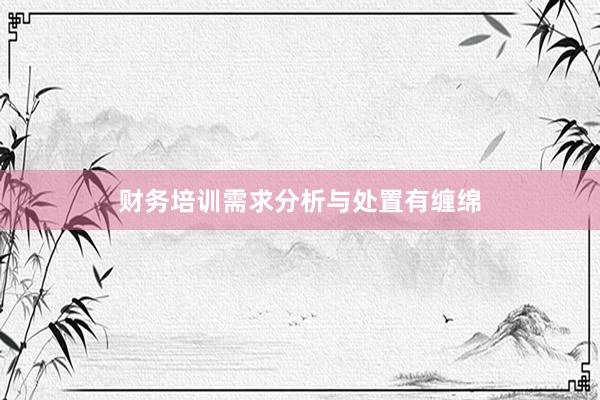 财务培训需求分析与处置有缠绵